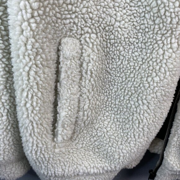 Vans Snow Out Sherpa Full Zip‎ Jacket Womens Size Large Ivory Warm & Cozy - Picture 4 of 12
